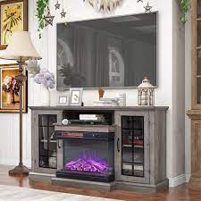 Electric Fireplace Media Tv Stand Shelf