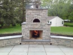 This Is An Outdoor Stone Fireplace And