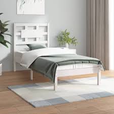 bed frame grey solid wood pine 90x200