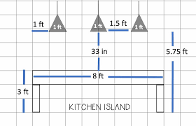 kitchen island pendant light height