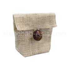 small hemp cosmetic bag with coconut