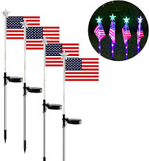 American Flag Lights Lawn Light