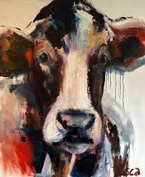 Colorful Cow Painting By Tosca Van Der