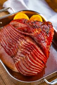 Whisk together glaze ingredients in a saucepan on the. Baked Ham With Brown Sugar Glaze Dinner Then Dessert