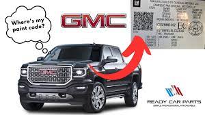 how to find your gmc paint code fast