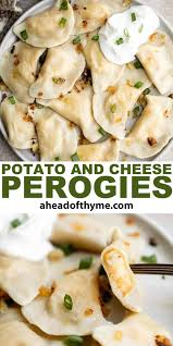 homemade potato and cheese perogies