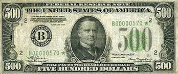 A zillion is a huge but nonspecific number. Is There A 500 Bill 500 Bill President Rare Dollar Bills