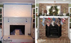 Painting Brick Fireplace From White