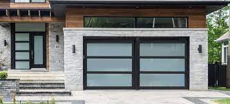 modern glass garage doors panorama
