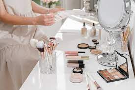 makeup table decorative cosmetics for