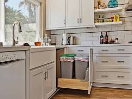 kitchen cabinets trash recycling