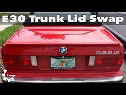 e30 trunk lid removal and