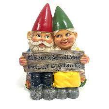 Garden Gnome Couple Statue Resin