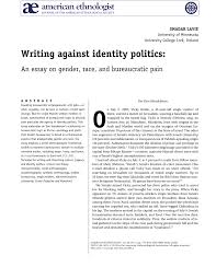 pdf writing against identity politics an essay on gender race pdf writing against identity politics an essay on gender race and bureaucratic pain