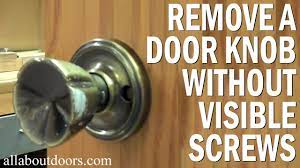 How to Remove a Door Knob with No Visible Screws - YouTube