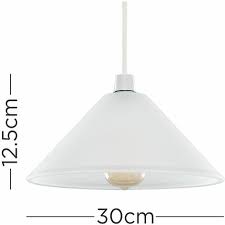 White Frosted Glass Ceiling Light Shade