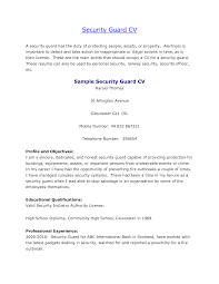 Resume Templates G4s Security Officer Cover Letter Guard Sample