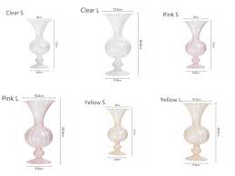 Small Glass Vases Pink Yellow Or Clear