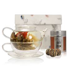 tea gift set glass teapot