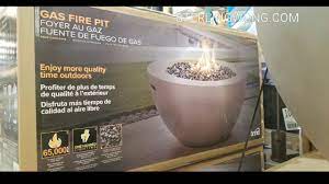 Propane fire pit tables costco type, living burner gas grill at. Costco Gas Fire Pit Faux Concrete 349 Youtube