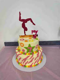 gymnastics cake topper 2 personalised
