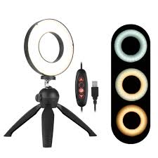 Andoer Portable 4 6 Inch Led Ring Light Lamp 3 Light Modes Dimmable Brightness With Mini Tripod Stand Selfie Ringlight For Vlog Youtube Photo Studio Live Streaming Video Portrait Makeup Photography Andoer Com