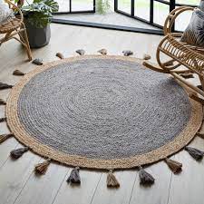 print pie natural jute round floor