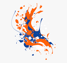 ink paint splash splatter orange