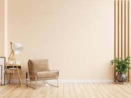 cream color living room 3d rendering