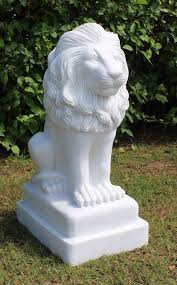 Warrior Garden Ornament Sitting Lion