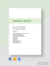 32 Sample Financial Report Templates Word Apple Pages