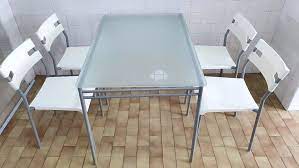 Ikea Lavery Glass Top Dining Table With