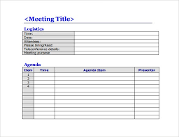 51 meeting agenda templates pdf doc