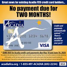 Keep in mind that most credit card companies charge interest on a daily basis, so you'll be charged. Acadia Fcu Credit Card Payment Acadia Federal Credit Union Facebook