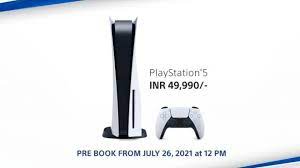 sony ps5 restock in india date and time