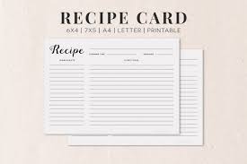 cooking recipe card template rc1 free