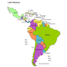 Brazil and mexico dominate the map because of their large size, and they dominate culturally as well because of their large. Latin America Regional Printable Pdf And Editable Powerpoint Map Countries Names Clip Art Maps
