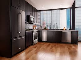 kitchenaid black stainless steel