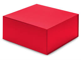 red magnetic closure gift box 10x10x4