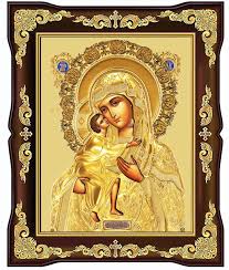 Virgin Mary Feodorovskaya Framed Gold