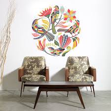 Large Wall Decal Colourful Birds