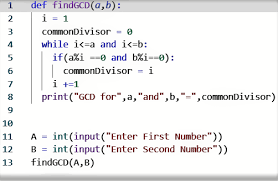 hcf of two numbers python program