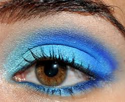 fun makeup clear sky blue