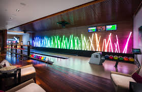 private bowling alley interior design