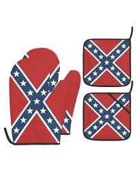 confederate battle flag oven mitt and