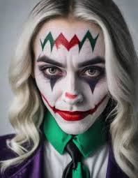 female joker halloween face swap