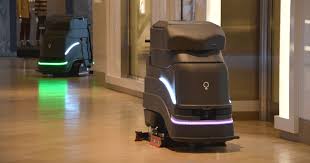 commercial floor scrubbing robot