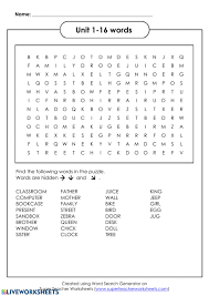 The best word search maker online: Word Search Online Worksheet