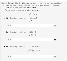 Following Diffeial Equation Chegg