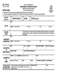 Ct Dmv Bill Of Sale Form Fill Out And Sign Printable Pdf